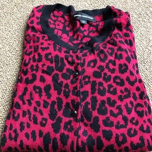Never worn, red and black express cardigan.